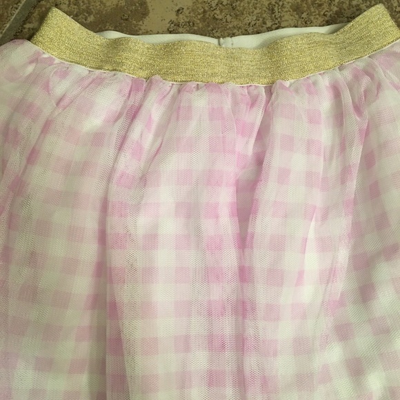 Carter’s 3T 2T Tutu Skirt Plaid Gold Sparkly Band elastic purple white - Picture 2 of 4